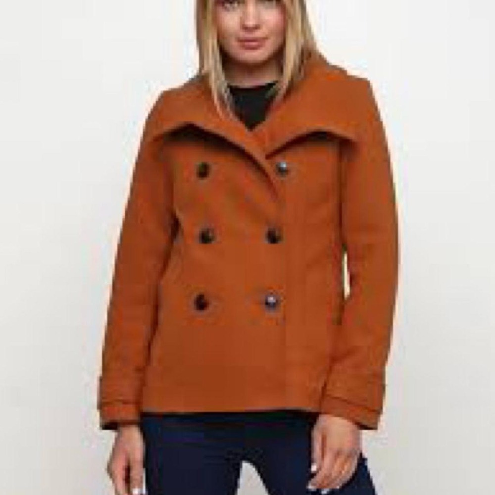 H&M peacoat in a US 6, color copper